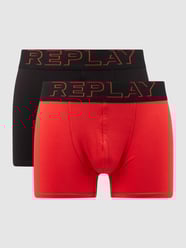 Obcisłe bokserki z dodatkiem streczu w zestawie 2 szt. od Replay Underwear Czerwony - 1