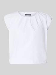t-shirt z okrągłym dekoltem i drapowaniami od zero - 42