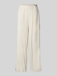 Stoffhose aus Viskose-Leinen-Mix mit elastischem Bund von Moves Beige - 16