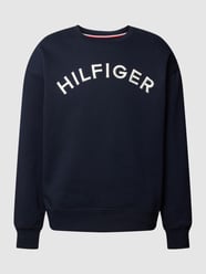 Sweatshirt mit Label-Stitching Modell 'ARCHED' von Tommy Hilfiger Blau - 39