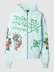Bluza rozpinana z nadrukiem z motywem od Ed Hardy Niebieski - 33