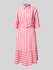 Hemdblusenkleid aus Leinen mit Gürtel und Eingrifftaschen von Christian Berg Woman - 26