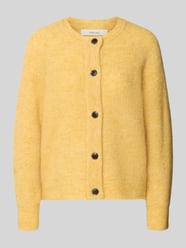 Regular fit gebreid jack van wolmix met alpacawol, model 'LULU' van Selected - 8