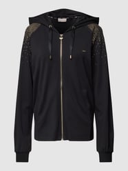 Sweatjacke mit Strasssteinbesatz von LIU JO SPORT Schwarz - 25