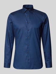 Super Slim Fit Business-Hemd mit Kentkragen und Strukturmuster von OLYMP No. Six - 9