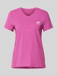 T-Shirt mit V-Ausschnitt von Tom Tailor Pink - 35