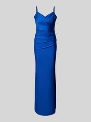 Abendkleid mit seitlicher Raffung von TROYDEN COLLECTION Blau - 4