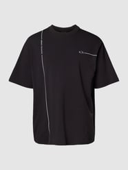Oversized T-Shirt mit Label-Print von ARMANI EXCHANGE Grau / Schwarz - 27