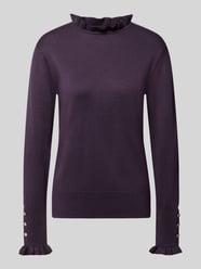 Strickpullover mit Stehkragen und Rüschen Modell 'Katie' von FREE/QUENT - 42