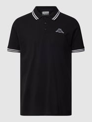 Poloshirt mit Label-Stitching Modell 'ALEOT' von Kappa Schwarz - 46
