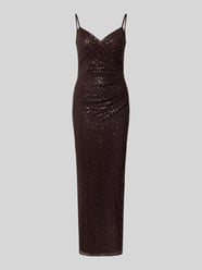 Midikleid mit Pailletten und V-Ausschnitt von TROYDEN COLLECTION - 12