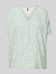 Blouseshirt van viscose met V-hals, model 'EASY' van Vero Moda Groen - 46