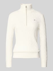 Troyer mit Logo-Stitching und Zopfmuster von Gant - 4