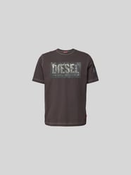 T-Shirt aus reiner Baumwolle von Diesel Schwarz - 48