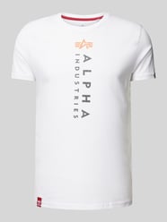 T-Shirt mit Label-Print von Alpha Industries Weiß - 13