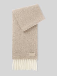 Schal mit Label Patch von BOSS Beige - 13