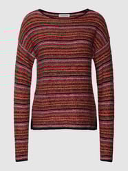Gebreide pullover met streepmotief van Christian Berg Woman Rood - 14