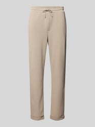Regular fit stoffen broek met tunnelkoord, model 'NEWKODYL LIFE LINUS' van ONLY & SONS Beige - 13