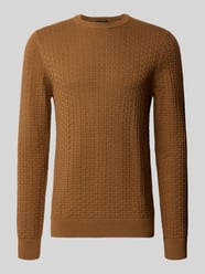 sweter o kroju regular fit z czystej bawełny model 'Adrian' od Strellson - 4