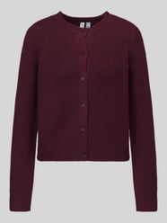 Regular Fit Strickjacke mit Woll-Anteil Modell 'MALOU' von PIECES Bordeaux - 19