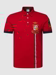 Poloshirt mit Label-Stitching von Aeronautica Militare Rot - 29