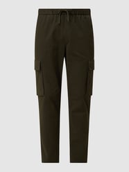 Slim Tapered Fit Cargohose mit elastischem Bund Modell 'Kent' von Selected Homme Grün - 36
