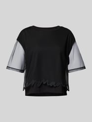 T-Shirt mit geripptem Rundhalsausschnitt von ARMANI EXCHANGE - 3