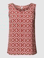 PLUS SIZE tanktop met all-over motief, model 'LUXODA' van ONLY CARMAKOMA Rood - 27