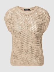Gebreid shirt met halflange mouw van Marc Cain Wit - 45