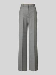 Straight fit stoffen broek van scheerwolmix van Max Mara Studio Grijs / zwart - 8