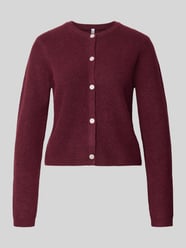 Strickjacke mit Woll-Anteil Modell 'SILLY' von PIECES Bordeaux - 2