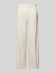 Wide Leg Stoffhose mit elastischem Bund Modell 'May' von ROSNER Beige - 5