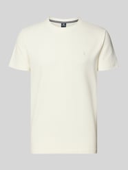 T-Shirt mit Strukturmuster und Logo-Stitching von LERROS - 37