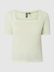 Shirt met geschulpte zoom, model 'Val' van Pieces Groen - 11