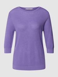 Gebreide pullover met ronde hals van Lanius Paars - 12