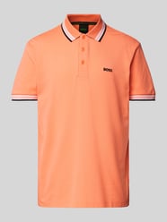 Regular Fit Poloshirt mit Label-Stitching Modell 'PADDY' von BOSS Green Rot - 30