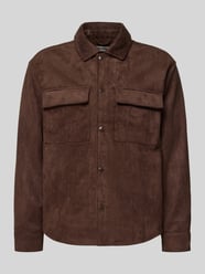 Regular Fit Jacke in Velourslederoptik mit Brustpattentaschen Modell 'RAVI' von ONLY & SONS - 42