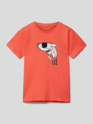T-shirt met motiefprint van Tom Tailor Oranje - 21