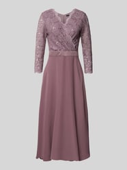 Cocktailkleid mit Spitzenbesatz von Swing Pink - 37