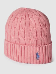 Beanie mit Zopfmuster Modell 'HAT' von Polo Ralph Lauren Pink - 46