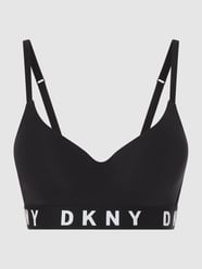 Biustonosz typu bralette z dżerseju z efektem push up  od DKNY Czarny - 36