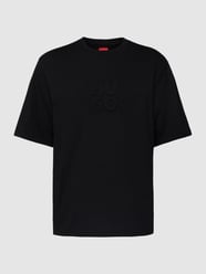 T-Shirt mit Rundhalsausschnitt Modell 'Dleek' von HUGO Schwarz - 4