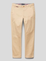 Chinosy z detalami z logo od Tommy Hilfiger Teens Beżowy - 47