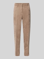 Corduroy broek met persplooien, model 'KRYSTAL' van Cambio Beige - 40