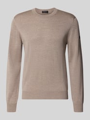Strickpullover aus Schurwolle mit Label-Detail von MAERZ Muenchen - 48
