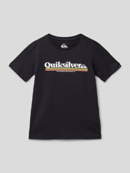 T-Shirt mit Label-Print von Quiksilver Grau / Schwarz - 30