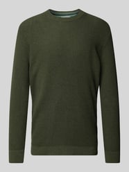 Regular Fit Strickpullover aus atmungsaktiver und weicher Baumwolle von Tom Tailor Grün - 7