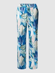Straight Leg Stoffhose mit floralem Muster Modell 'Summer' von Toni Dress Blau - 22