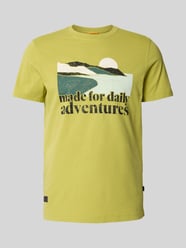 T-Shirt mit Motiv- und Statement-Print von camel active - 23