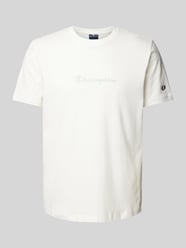 Oversized T-Shirt mit Label-Print von CHAMPION Beige - 46